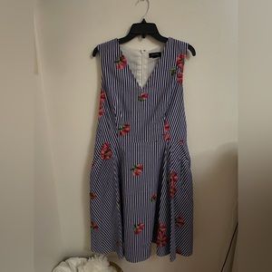 Tahari striped dress with flowers